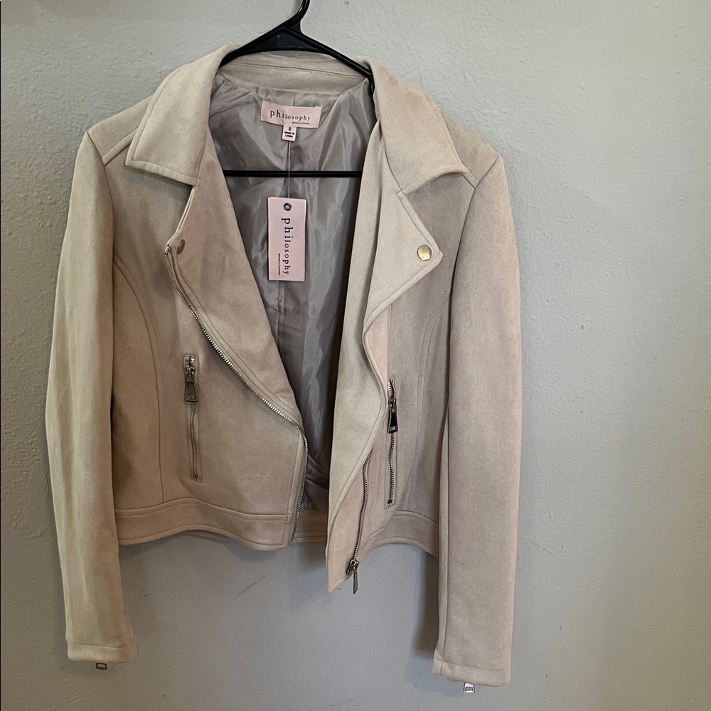 Philosophy Cream Suede Jacket